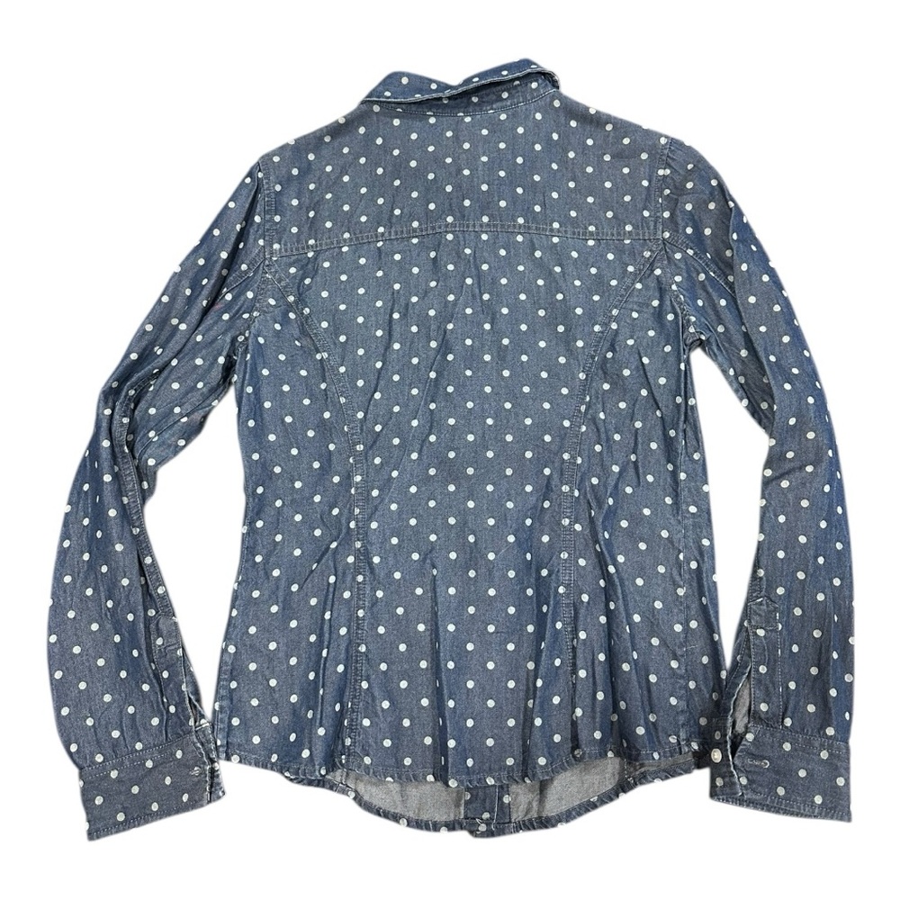 Guess “The Natalie Shirt”‎ Polka Dot Denim Button-Up | Women’s M - Picture 4 of 5